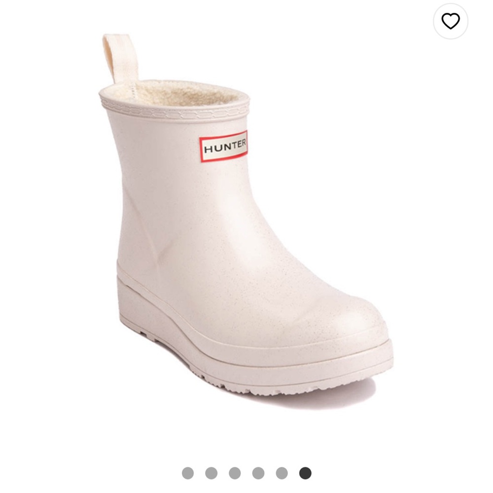 BRAND NEW - Womens Hunter Play Short Glitter Shearling Rain Boot - Starcloud